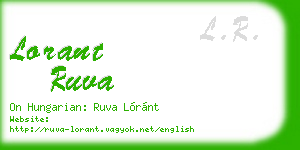 lorant ruva business card